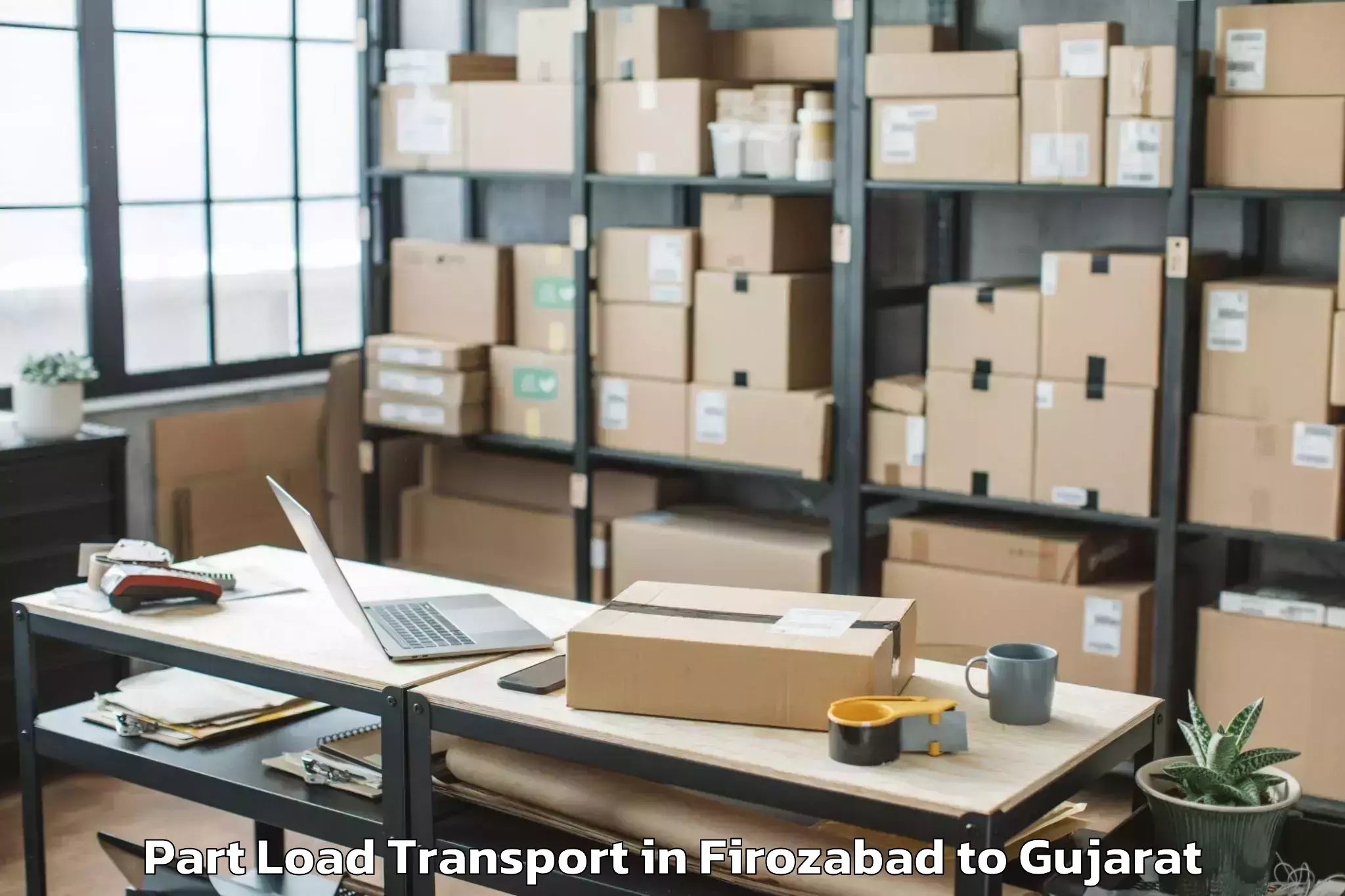 Efficient Firozabad to Vadodara Airport Bdq Part Load Transport